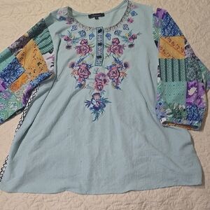 CALE Multicolor Patchwork Tunic
